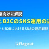 B2BとB2CのSNSアカウント運用はここが違う！5つの違いとB2BにおけるSNSの運用戦略