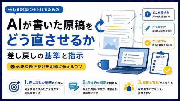 AIが書いた原稿をどう直させるか｜差し戻しの基準と指示
