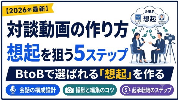 対談動画の作り方｜BtoBで”想起される”動画制作の5ステップと費用の考え方